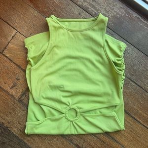 Green Cut Out Mini Dress